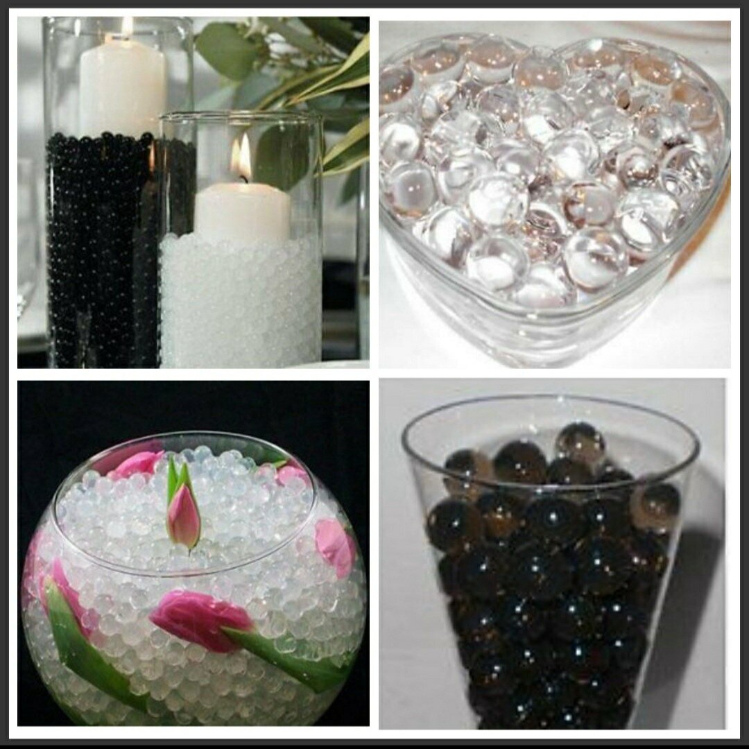 water growing gel beads reduce watering plants flowers – vase filler – 30 colors