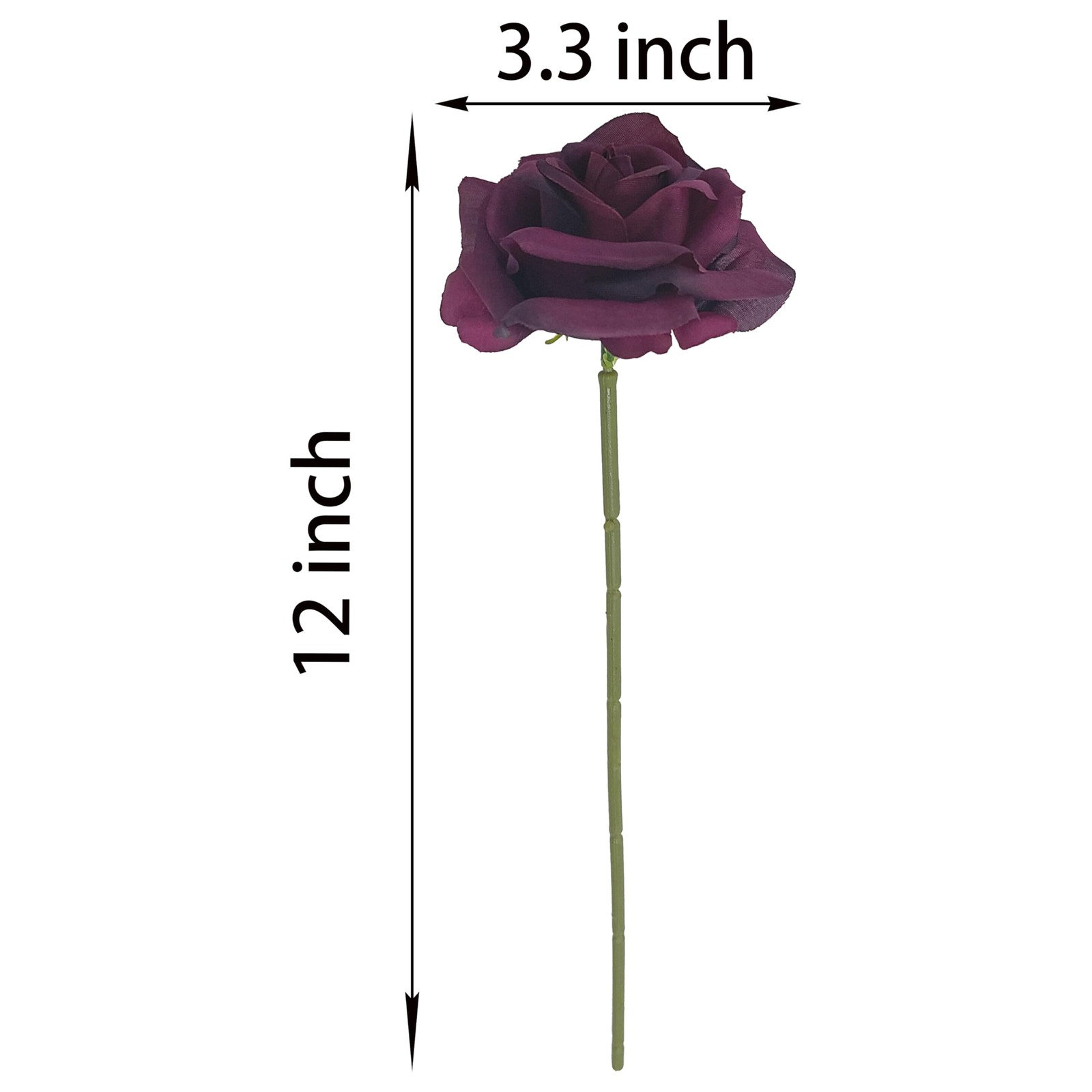 Artificial Satin Rose Flower Heads,48 Pcs Silk Rose Heads with Stems,3.3” Ro…