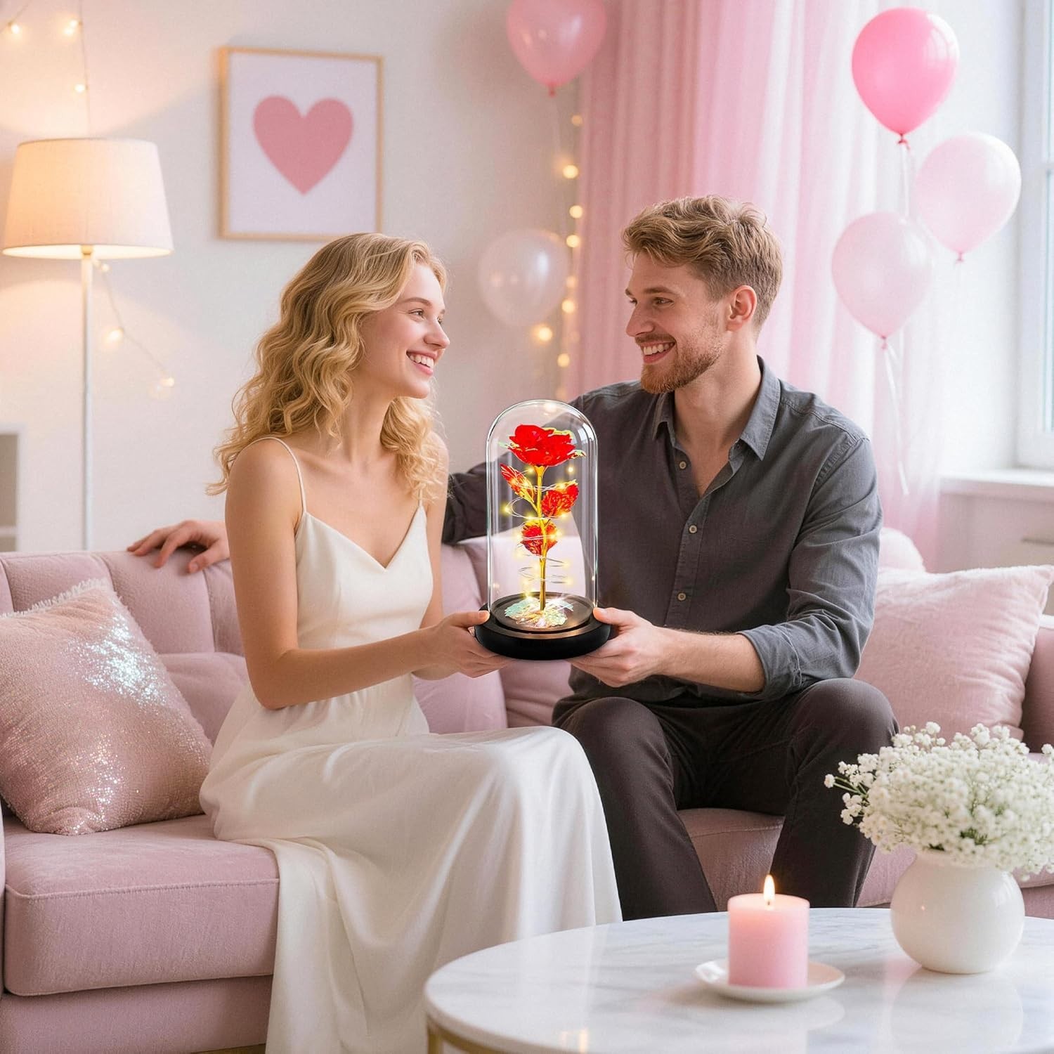 Eternal Red Rose with LED Lighting – Romantic Gift for Valentine’s Day & More