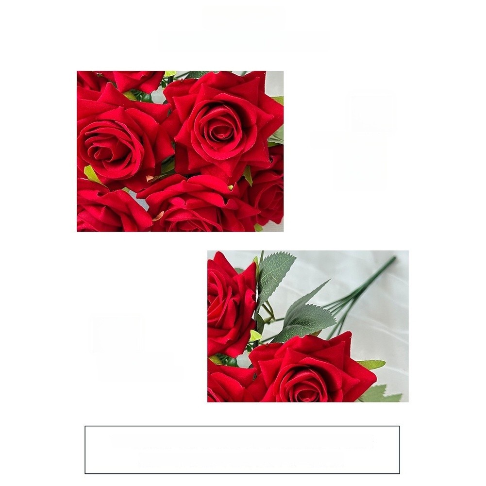 Artificial Silk Bouquet for Wedding For Hotel Decor Velvet Flowers 35cm