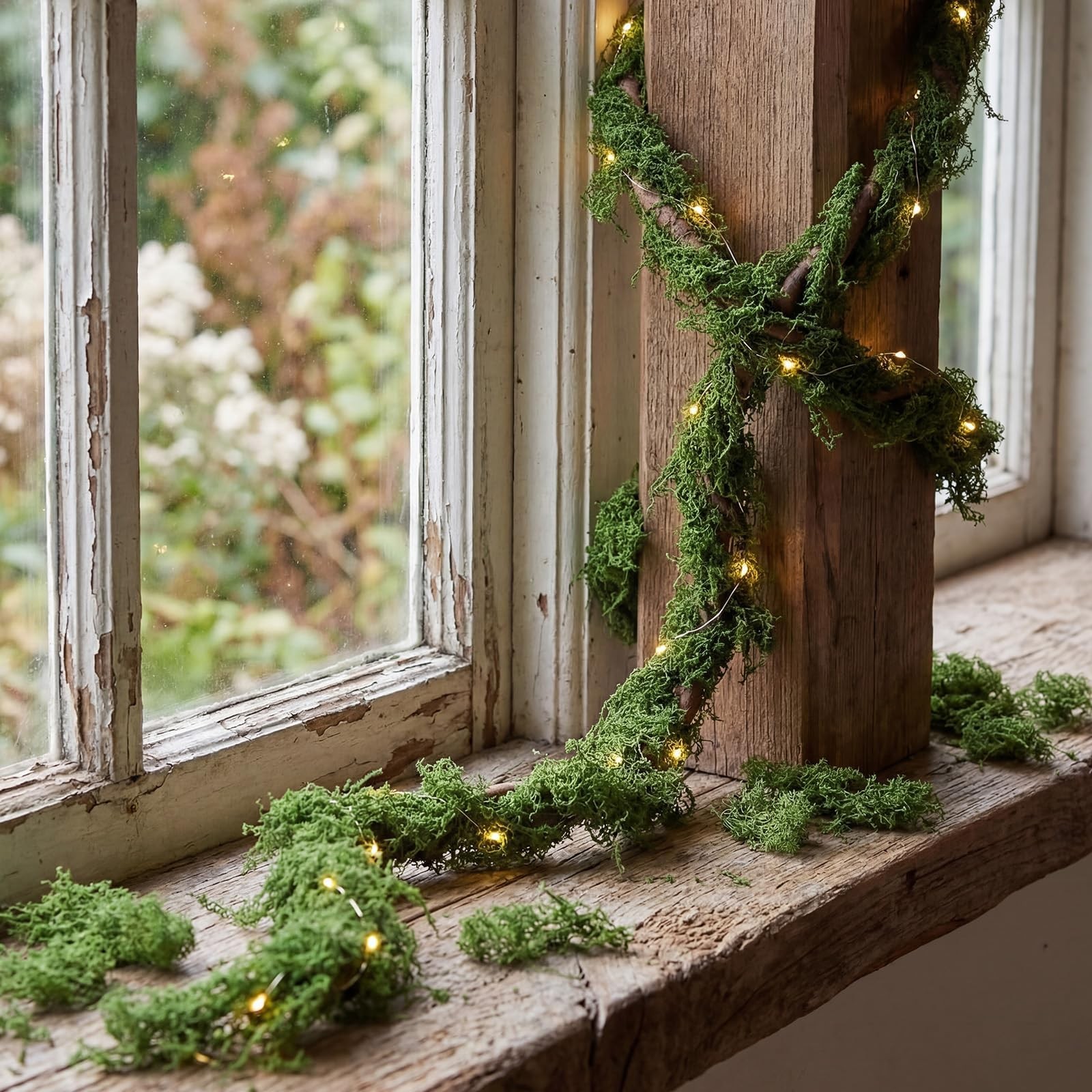 1 Pcs 196in Large Bendable Artificial Tree Branches with Moss Enchanted Fores…