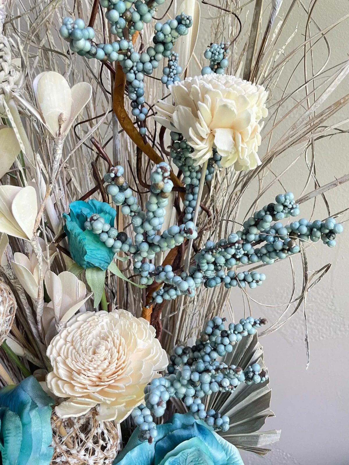 Pink & Blue Centerpiece Chic Elegant Living Dining Room Decor Bedroom Accent