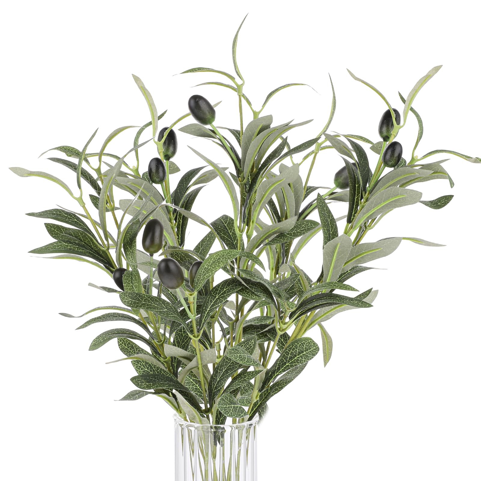 5 Pcs 11″ Faux Olive Tree Branches for Home Decor & Wedding Centerpieces