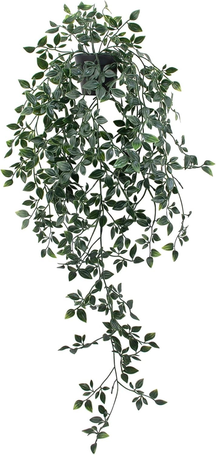 Fake Hanging Plant with Pot Small Artificial Potted Vine Plants 28.7-in Long …