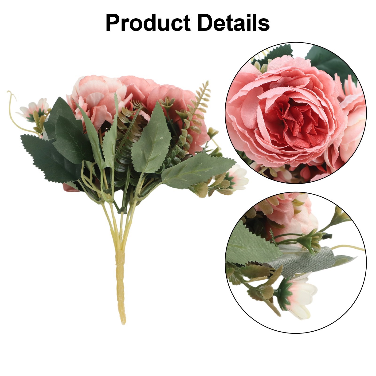 Elegant Faux Floral Bouquet Peony Rose Arrangement for Stylish Centerpieces