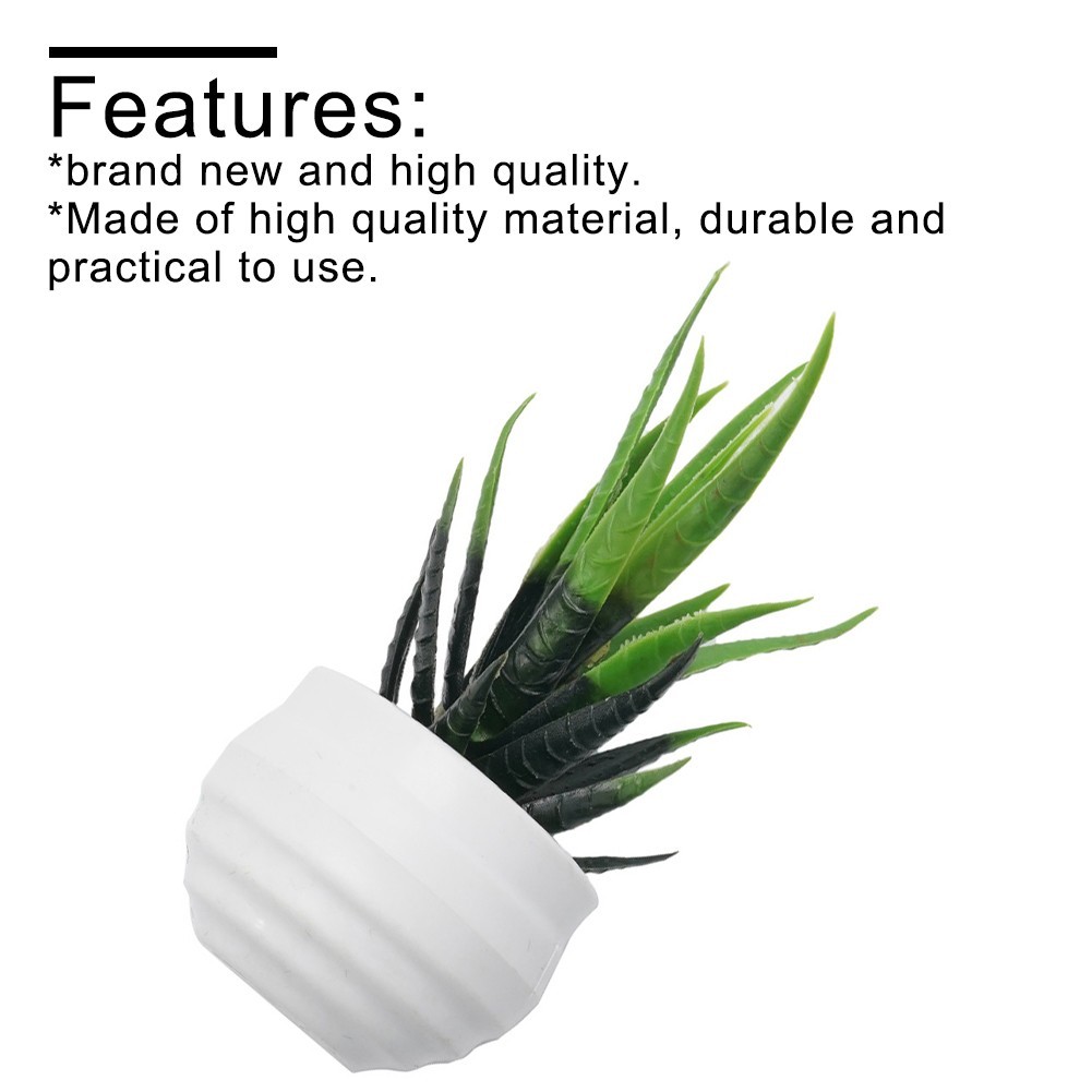 1*14*8cm, 13*11cm Aloe, Plastic Flower Artificial Potted Plant For Home, Office