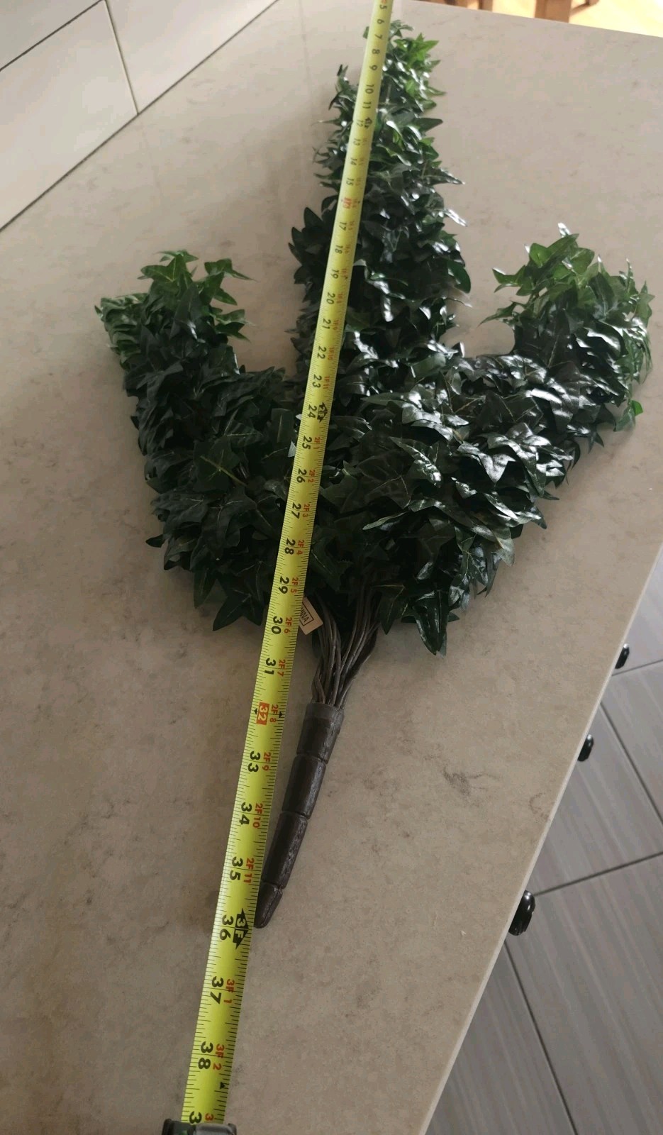 New Artificial Silk Faux Green Ivy Plant Pick Stem Bunch Approx 31″ 14″ Inches