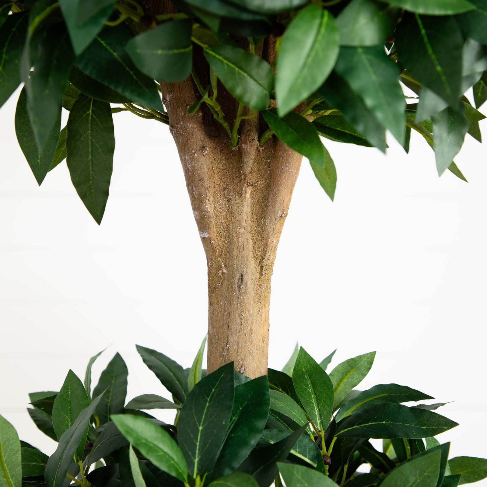 Nearly Natural 6.5ft Sweet Bay Triple Ball Topiary in Green