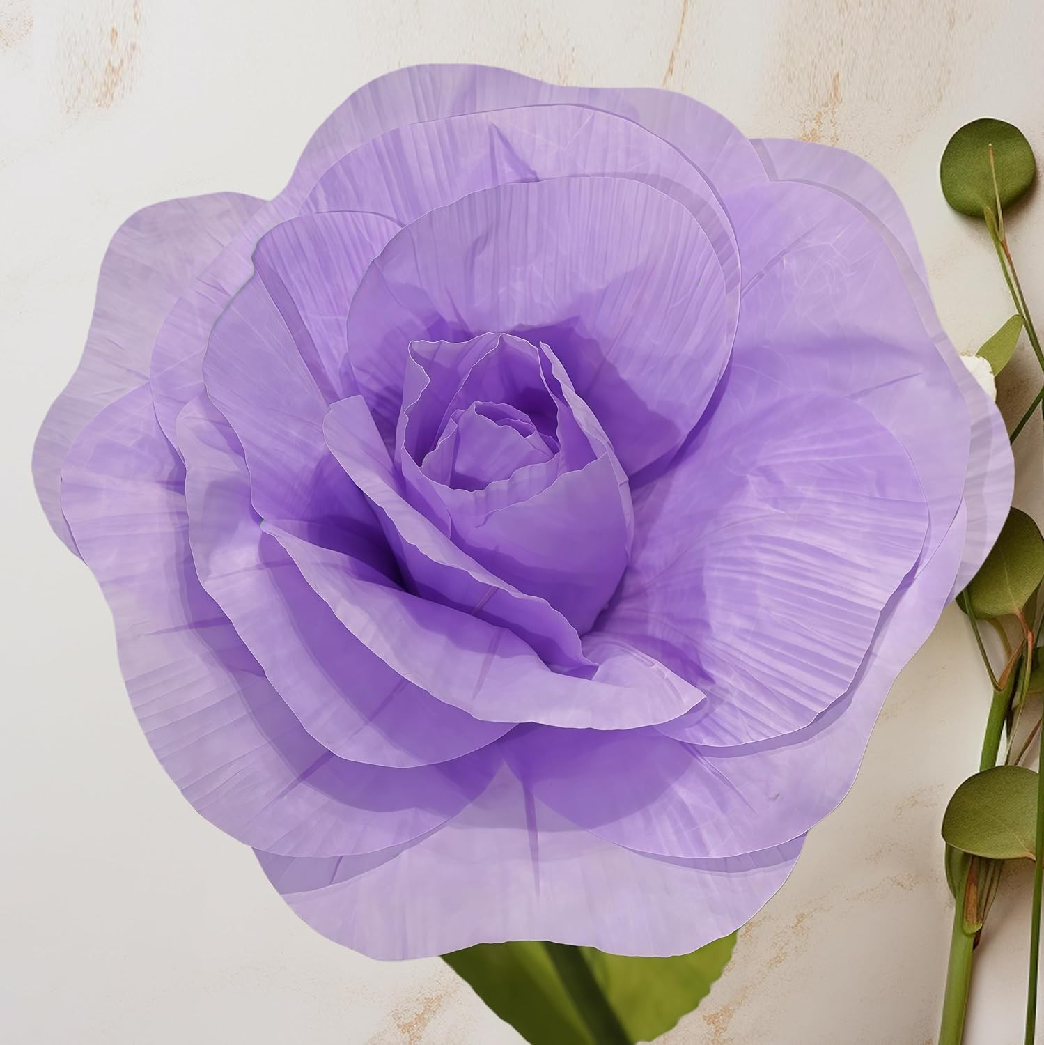 Large Purple Artificial Rose Decor for Weddings, Events, & Home Styling