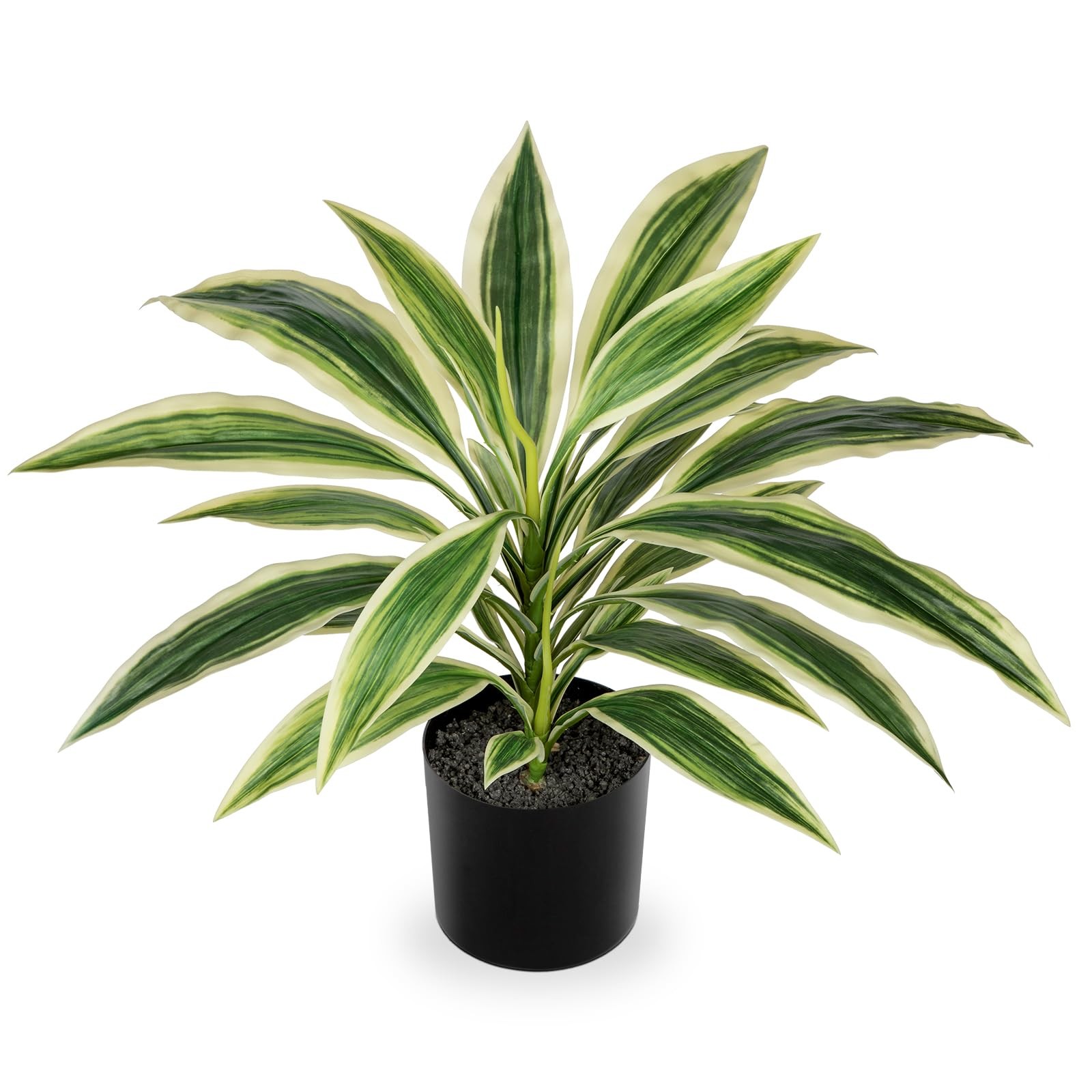 Oairse Artificial Plants Indoor with Pot, 18 Fake Potted Plants Medium Artificia