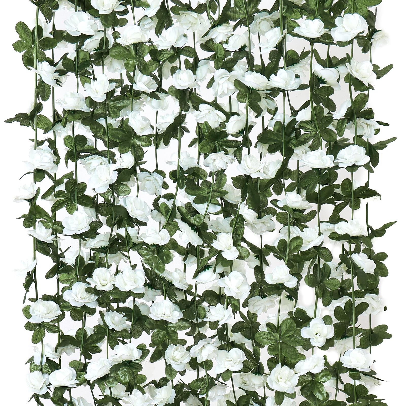 9 Pack 72 FT Artificial Rose Garland Silk Flowers Vines Outdoor Hanging Floral I