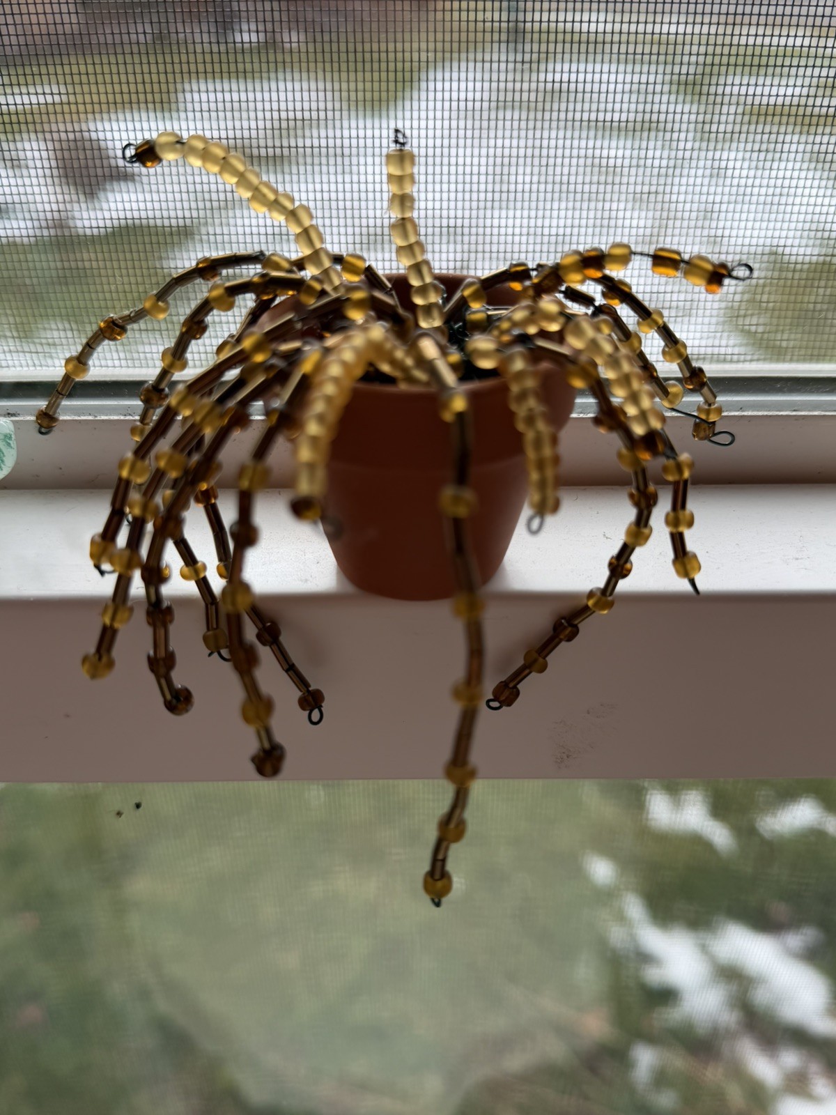 Forever Beaded Plant Shelf Sitter Magnet Handmade