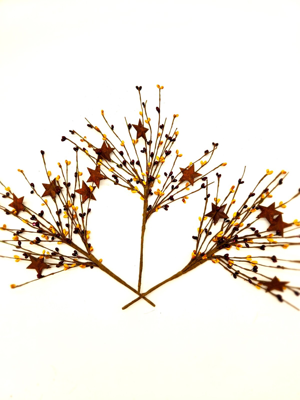 Burgundy & Mustard Berry Picks Artificial Berries Spray Wedding Home Decor N508