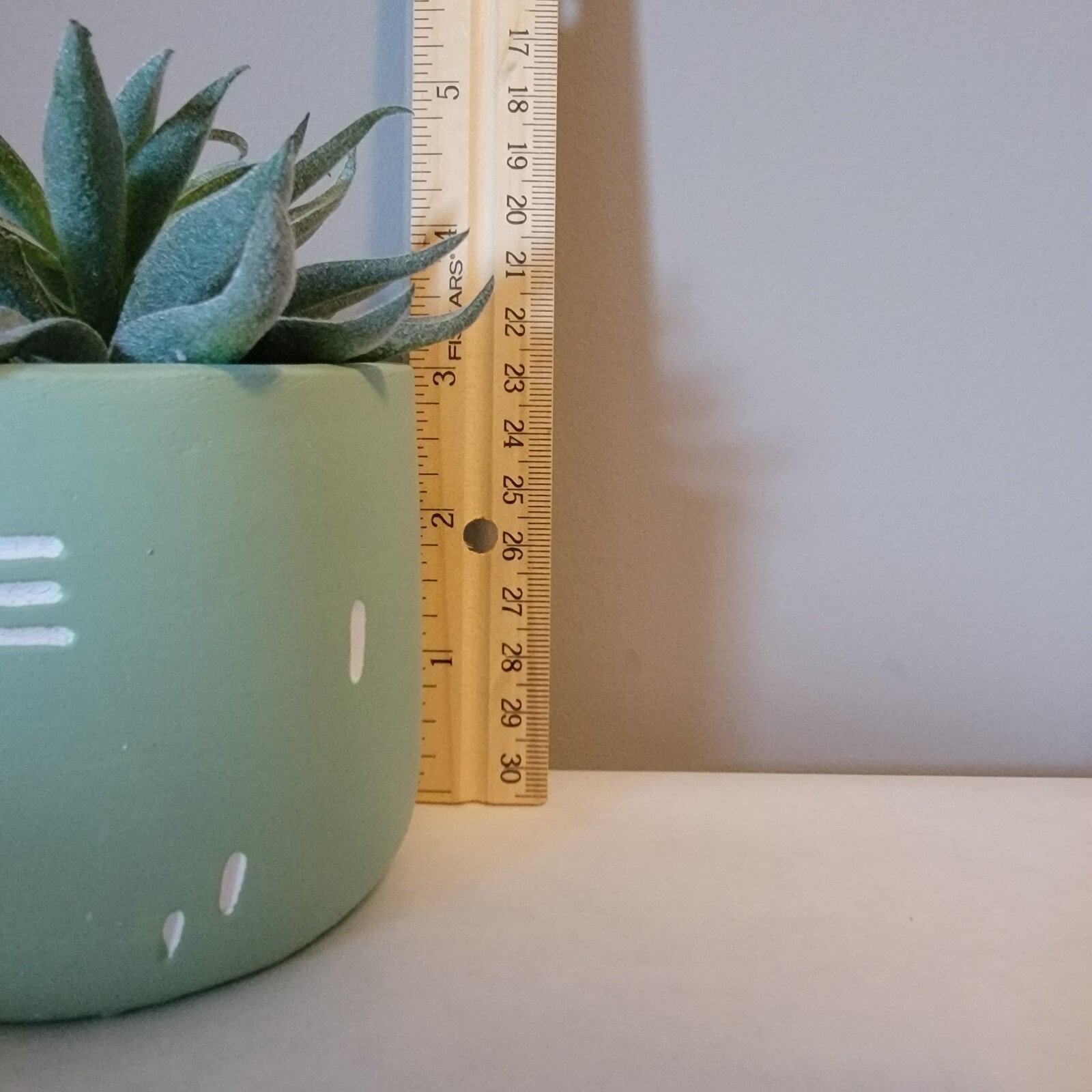 DerRose 4 Pack Artificial Succulents in Sage Green Ceramic Pots Faux Mini Plants