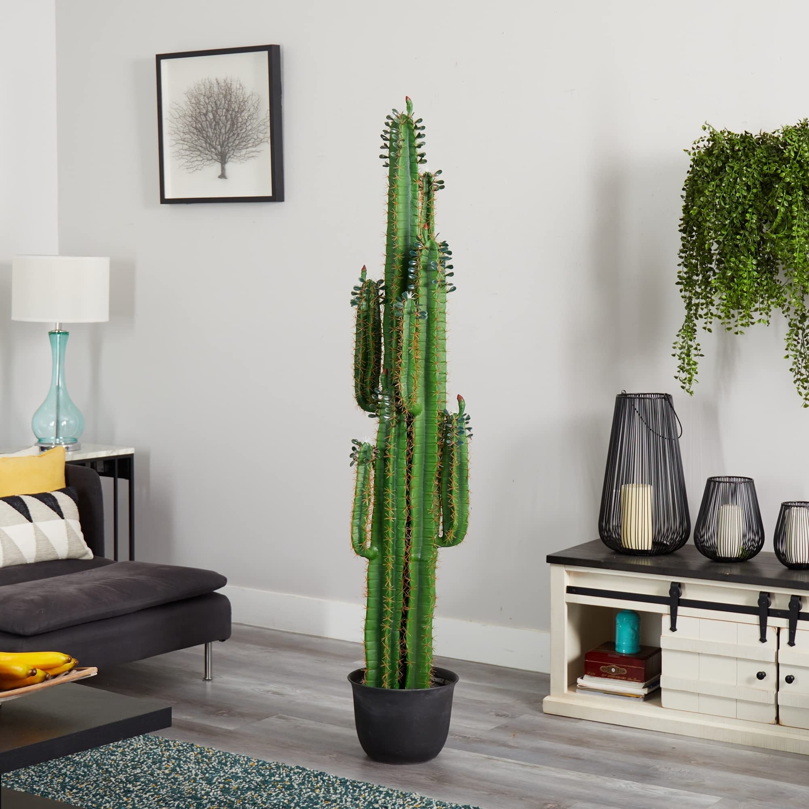 Cactus faux Plant Realistic Natural 6.5’ Decor