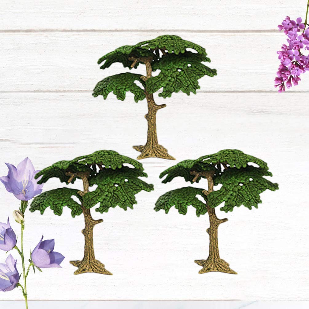 3 PCS Model Trees Cypress Miniature Artificial Fake Plants Train Sand Table