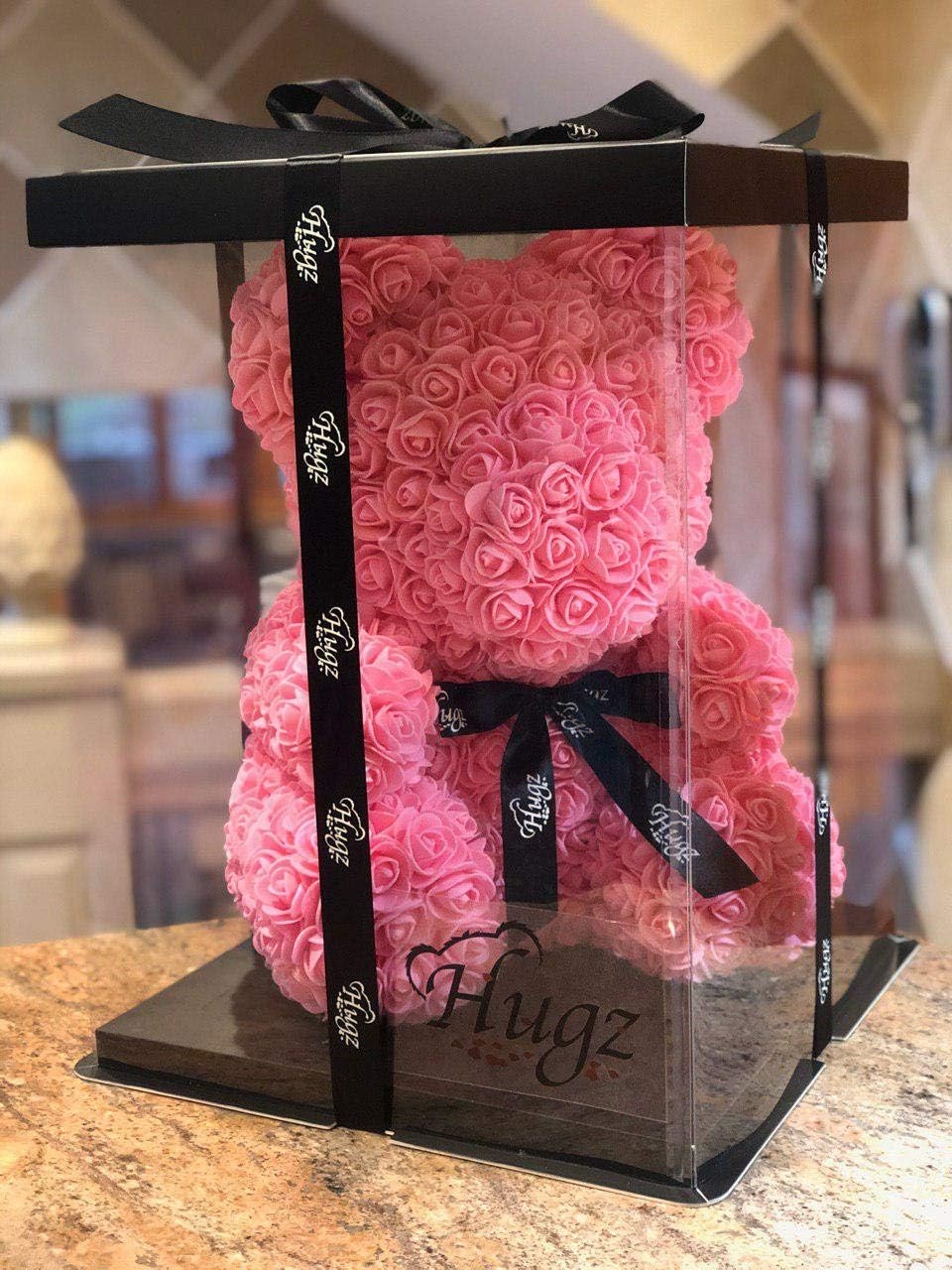 Large 16 inch Rose Bear Rose Teddy Bear Artificial Rose Flower Girlfriend Gift