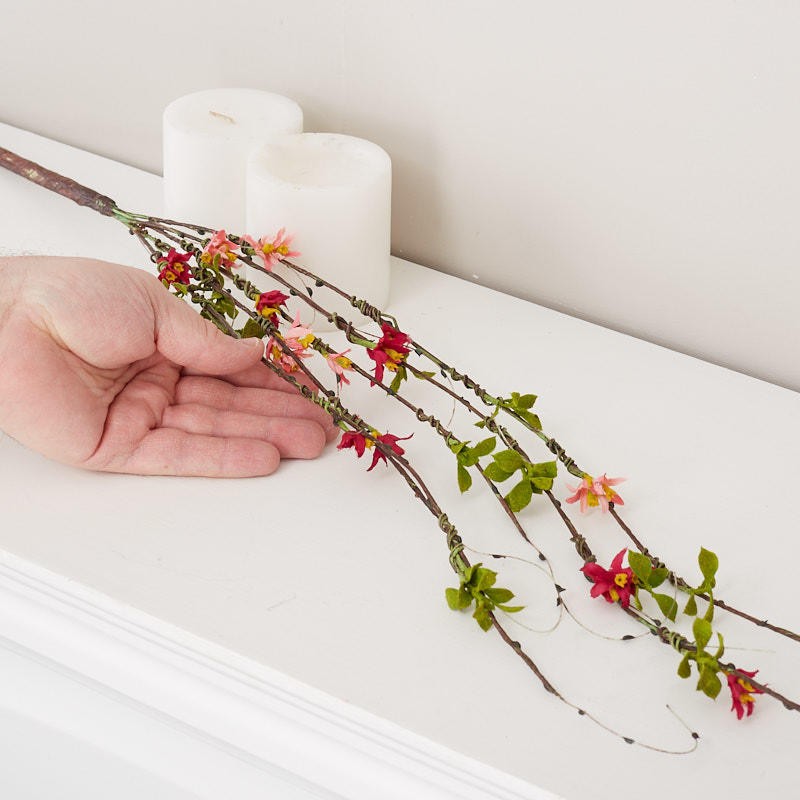 Factory Direct Craft Pink Artificial Wild Blossom Spray