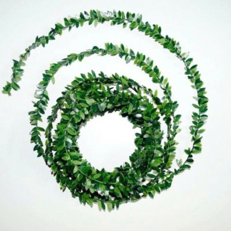 Garland Green Leaf Iron Wire Artificials For DIY Floral Christmas Decor Hot Sale