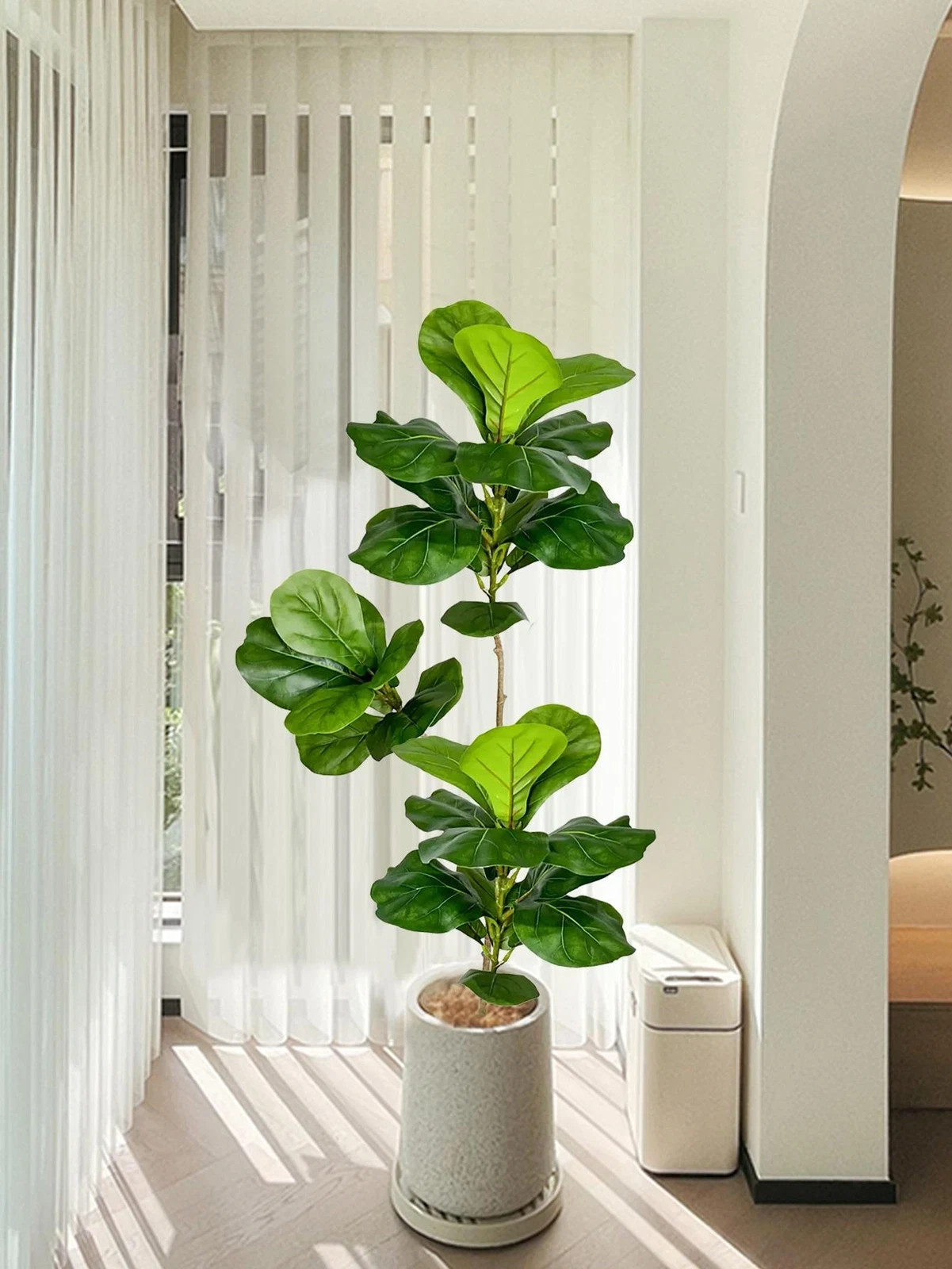 70-135cm Artificial Ficus Tree – Fake Rubber Plant for Home & Garden Decor