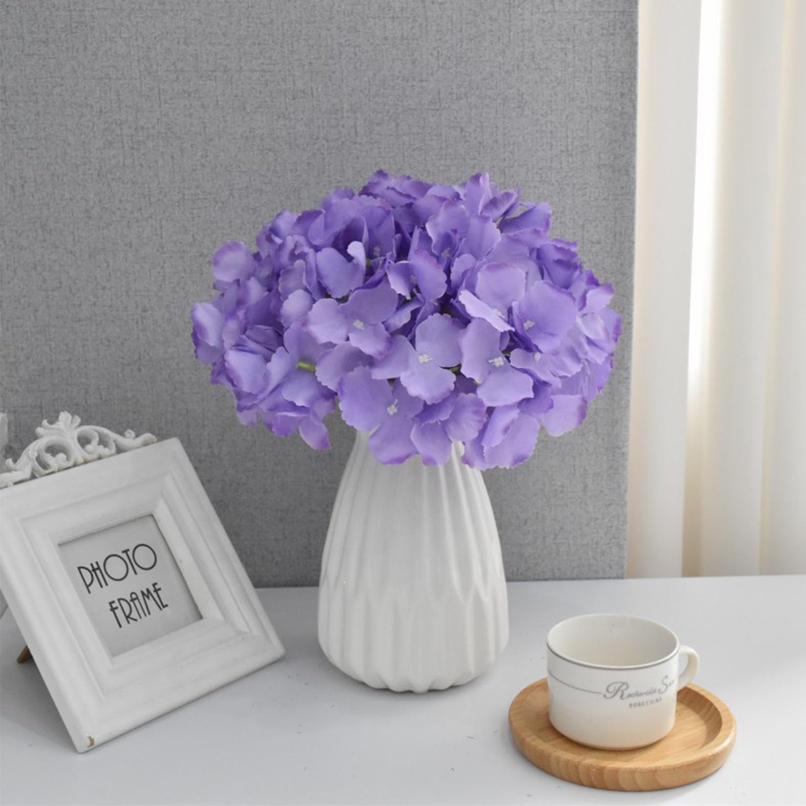 Silk Hydrangea Heads 36 Pcs Artificial Flowers Heads and 3 Dozens Stems Fake …