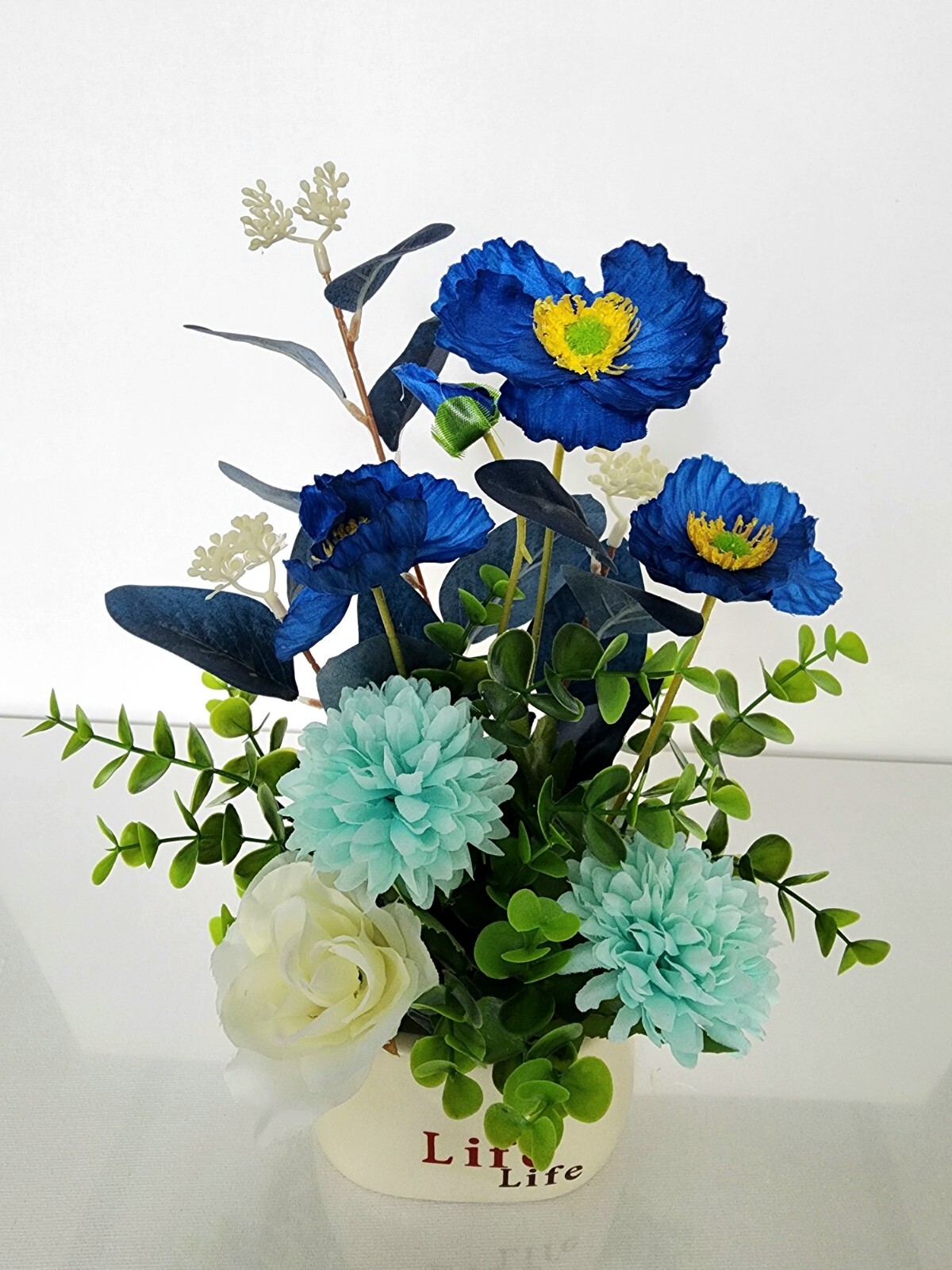 Artificial faux potted flower plants home kitchen office occasion decoration