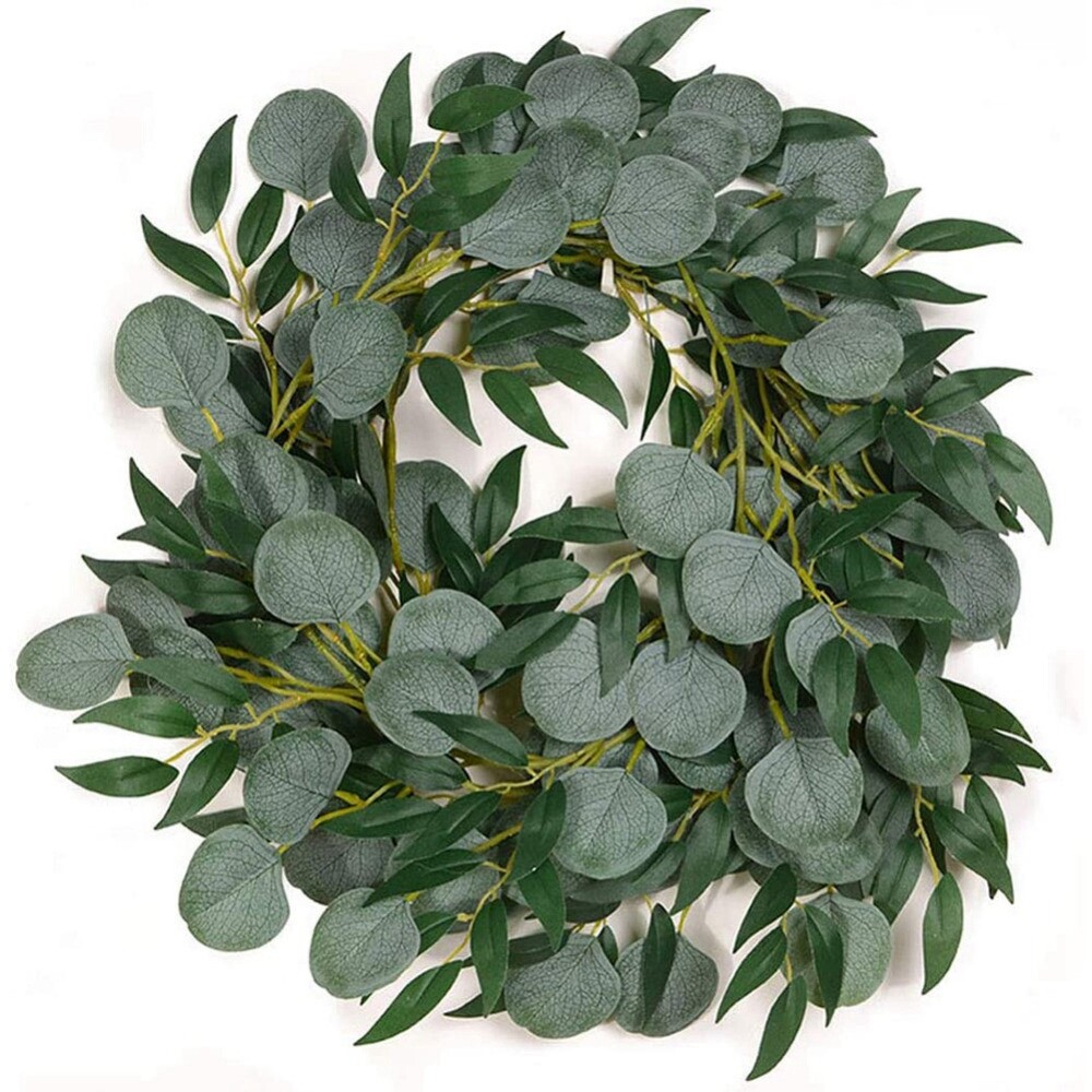 78in Faux Eucalyptus Garland Hanging Leaves Greenery Wall Wedding Decor