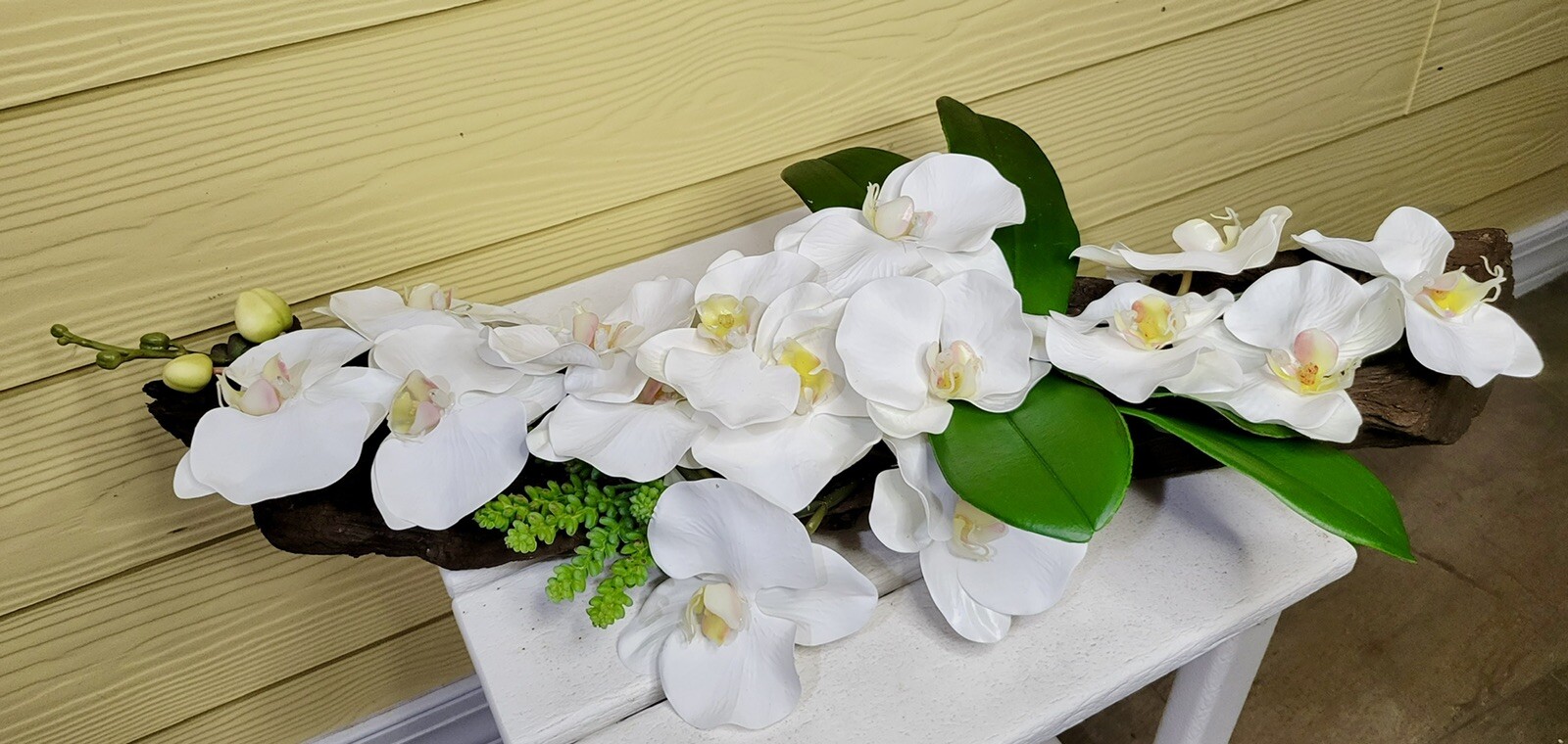 Real Wood Rustic Artificial Flower Arrangement