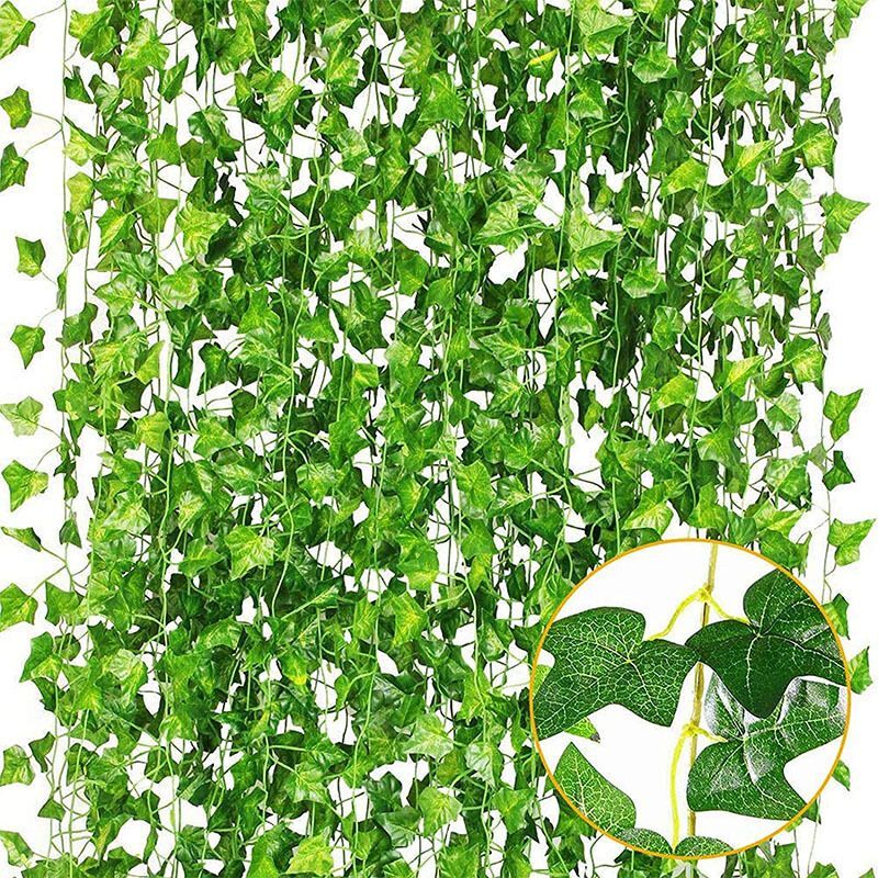 12 Strip 72 Leaves 200cm Artificial Vine Fake Ivy Plant Home / Garden Decor NEW