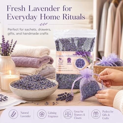 7oz Dried Lavender Flowers Organic Buds Bulk for Sachets Soap Making DIY Crafts