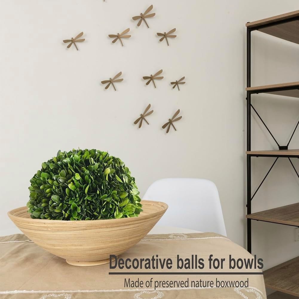 Elegant 8-Inch Preserved Boxwood Decorative Ball for Centerpieces & Bowls