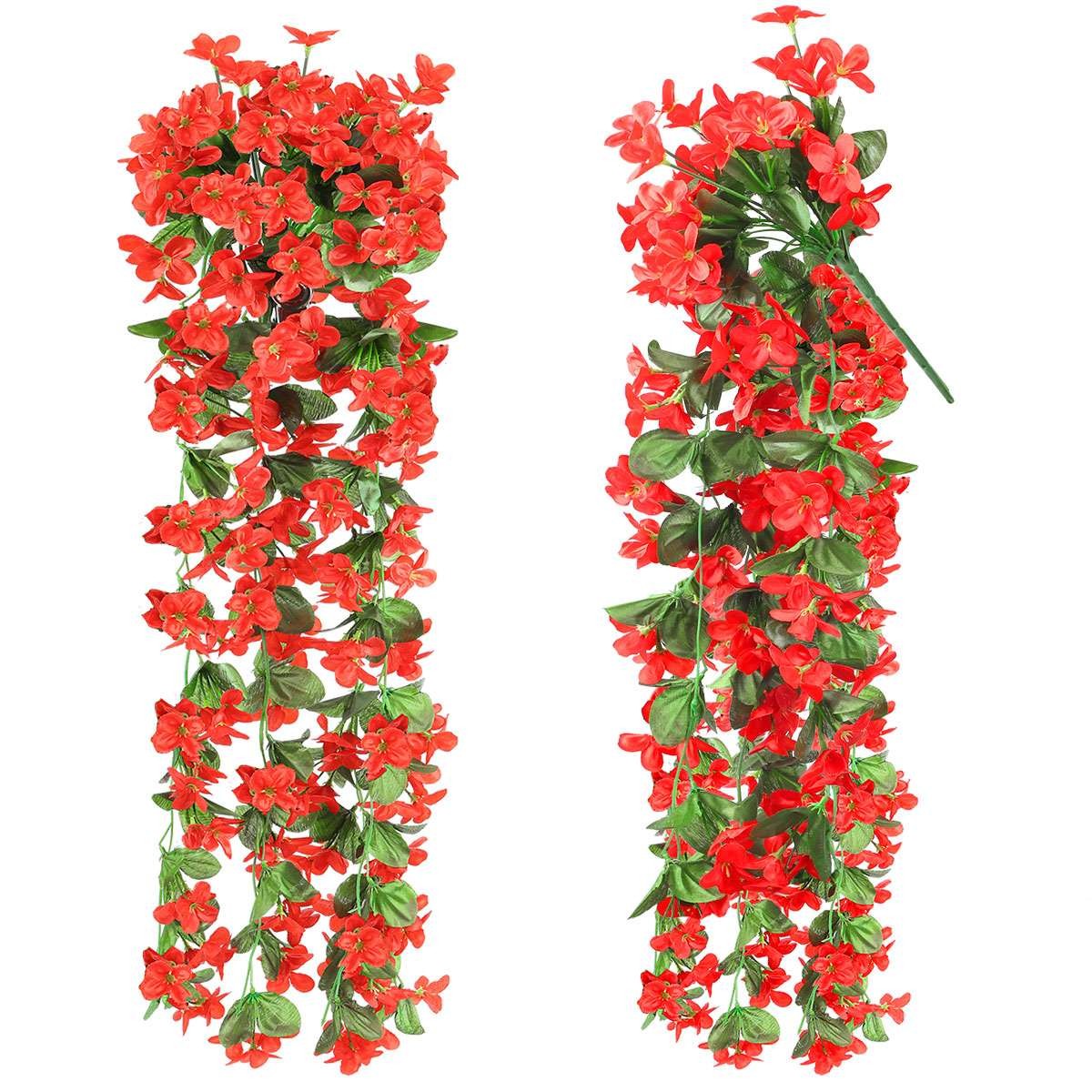 Artificial Fake Hanging Flowers Vine Plant Home Garden Decor Indoor Outdoor US