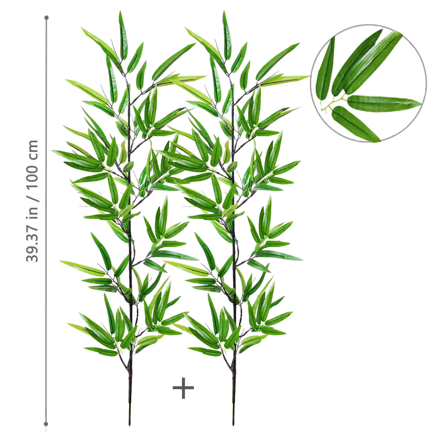 120-240cm Artificial Green Bamboo Leaves Fake Branch Plants Home Decoration HOT