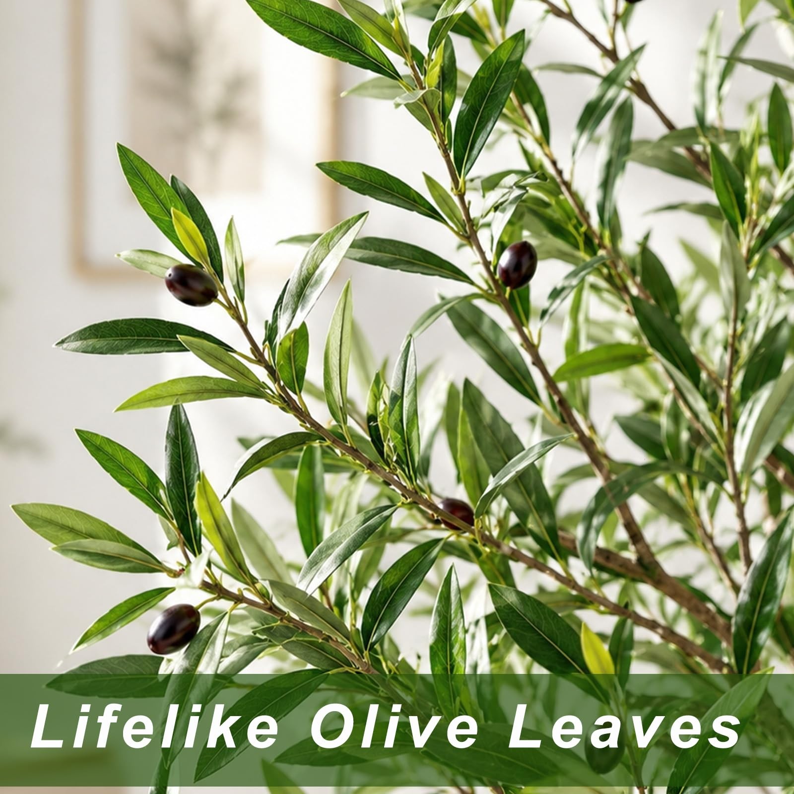 6ft Olive Trees Artificial Indoor, Tall Faux Olive Tree with Realistic Leaves…