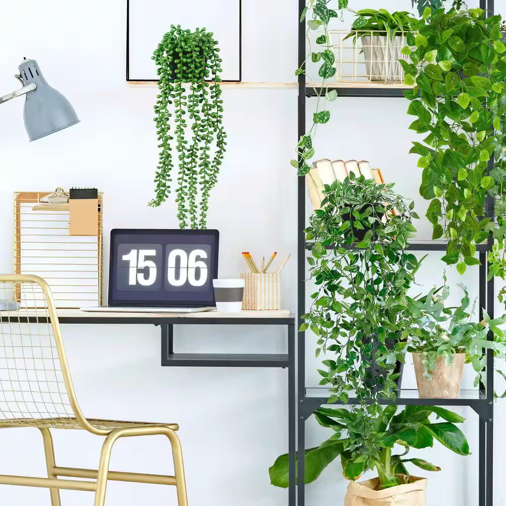 43.3 In. Green Artificial Hanging Eucalyptus Plants in Pot, Fake Potted Greenery