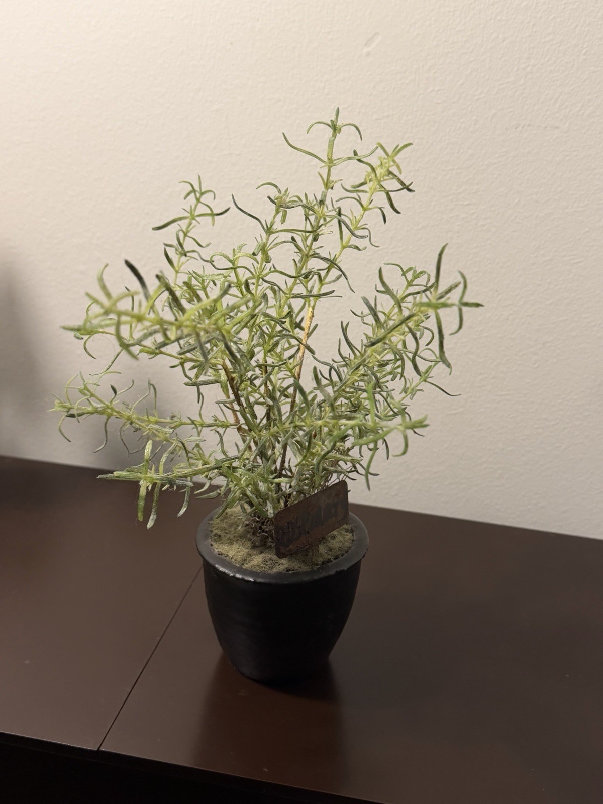 Rustic Artificial Rosemary Potted Plant – Perfect for Farmhouse Decor