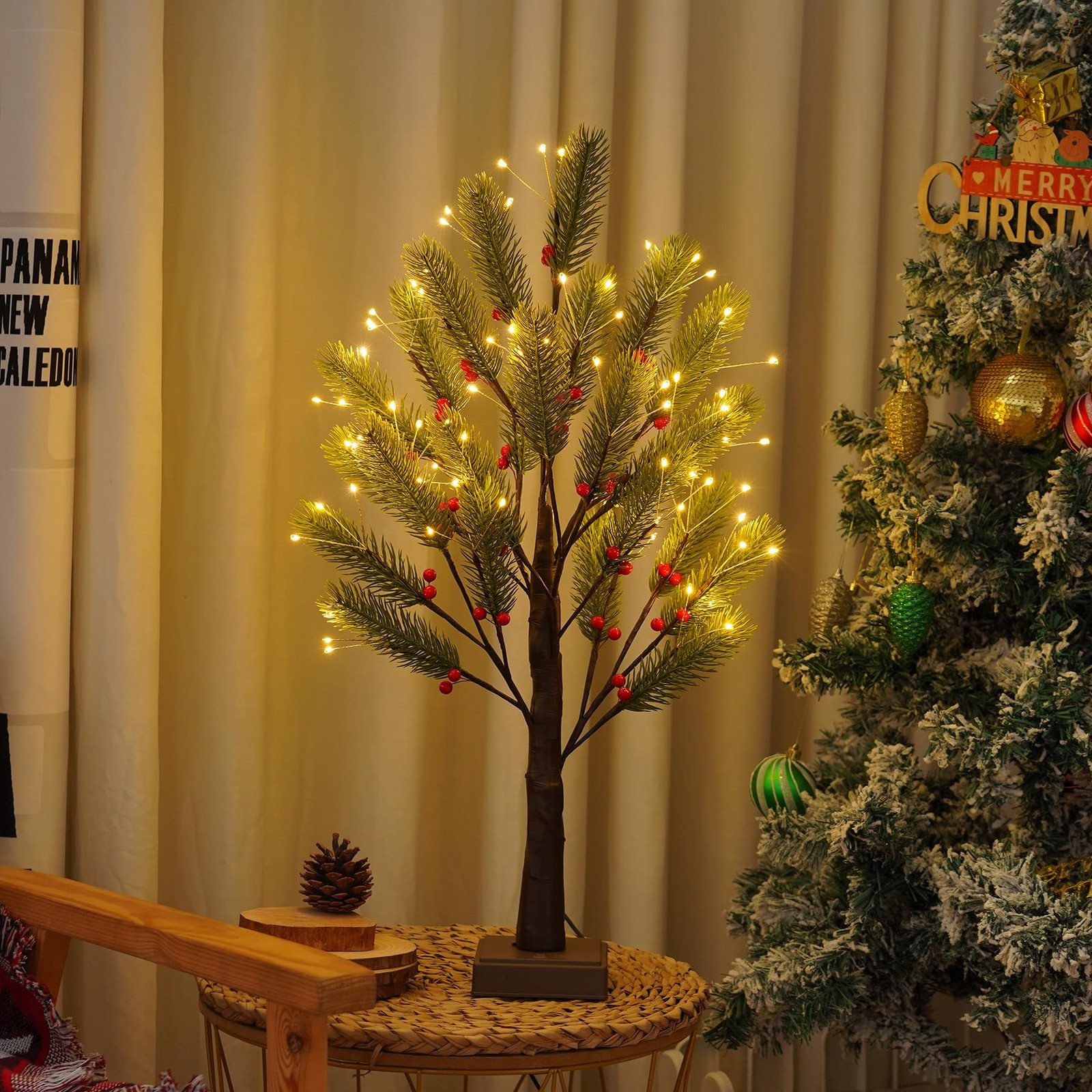 72 Artificial Lamp with Timer, DIY Christmas Tree Lights, USB/Battery Powered…