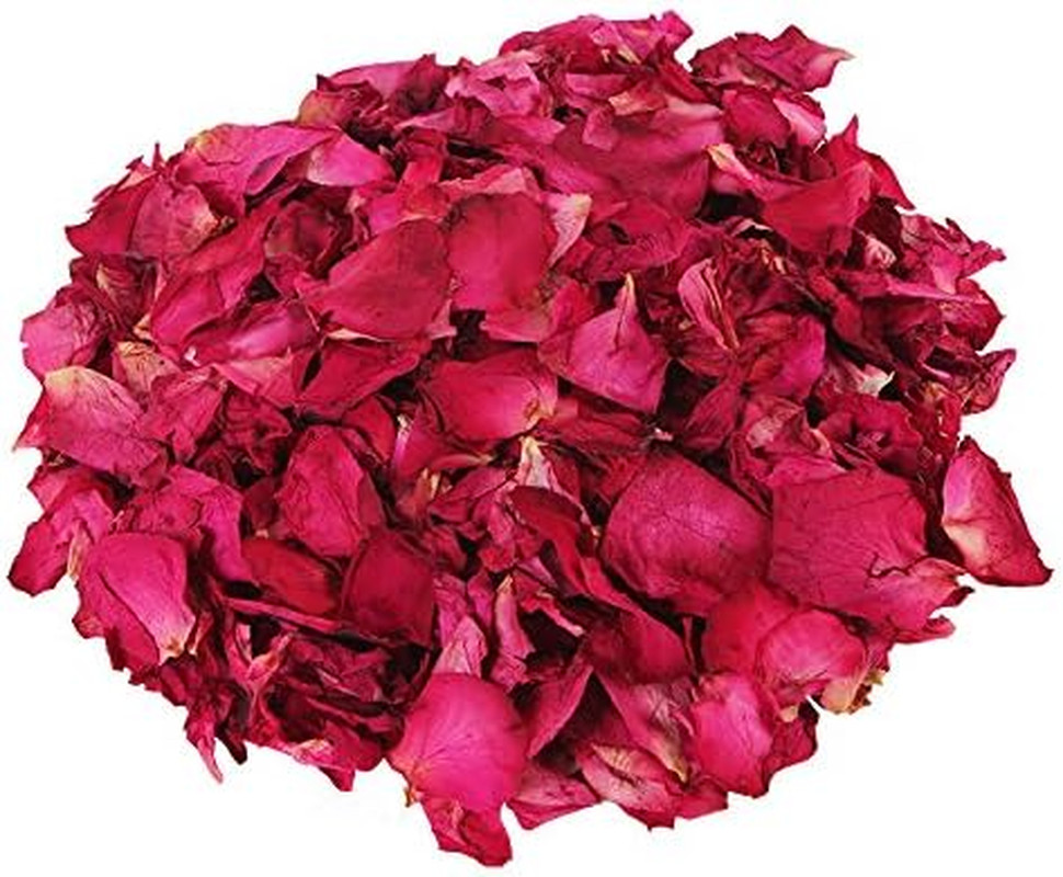 150 Grams/ 5.3 OZ Natural Real Red Rose Flower Petals Dried Rose Petal for Weddi