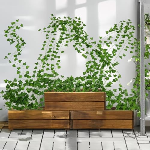 24 Pack 160.8 Ft Artificial Ivy Garland, Fake Vines Leaves Sweet Potato Leaves