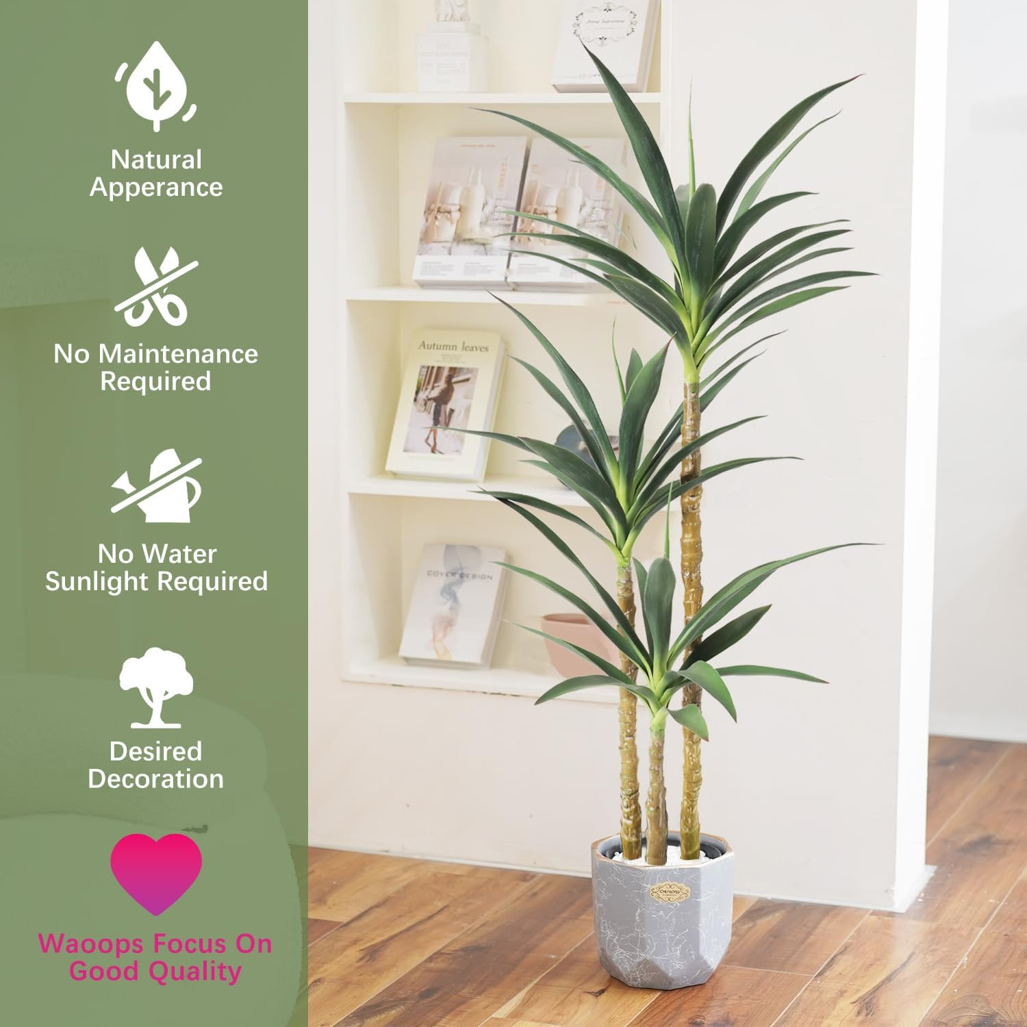 4.7Ft Faux Agave Tree 2-Pack for Indoor/Outdoor Home Decor & Gifts