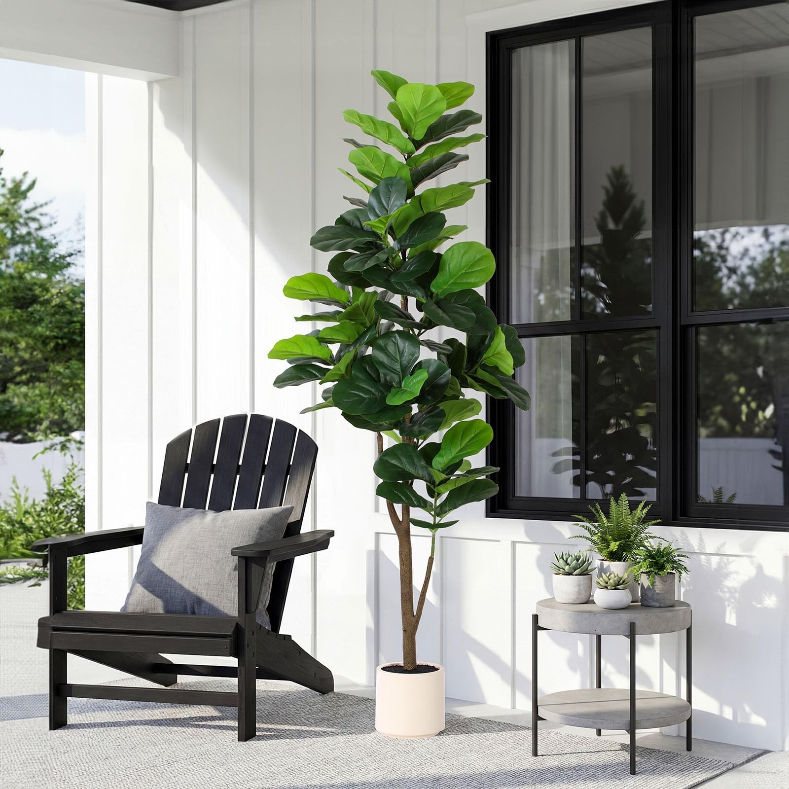 6FT Faux Fiddle Leaf Fig Tree – Realistic Artificial Plant for Home & Office Dec