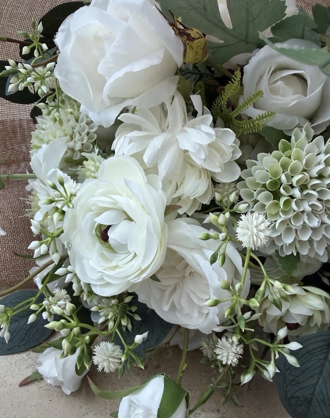 *NEW* DECOVASSE Real-Touch Faux Flower Arrangement w/Roses & Daisies! Retail $89