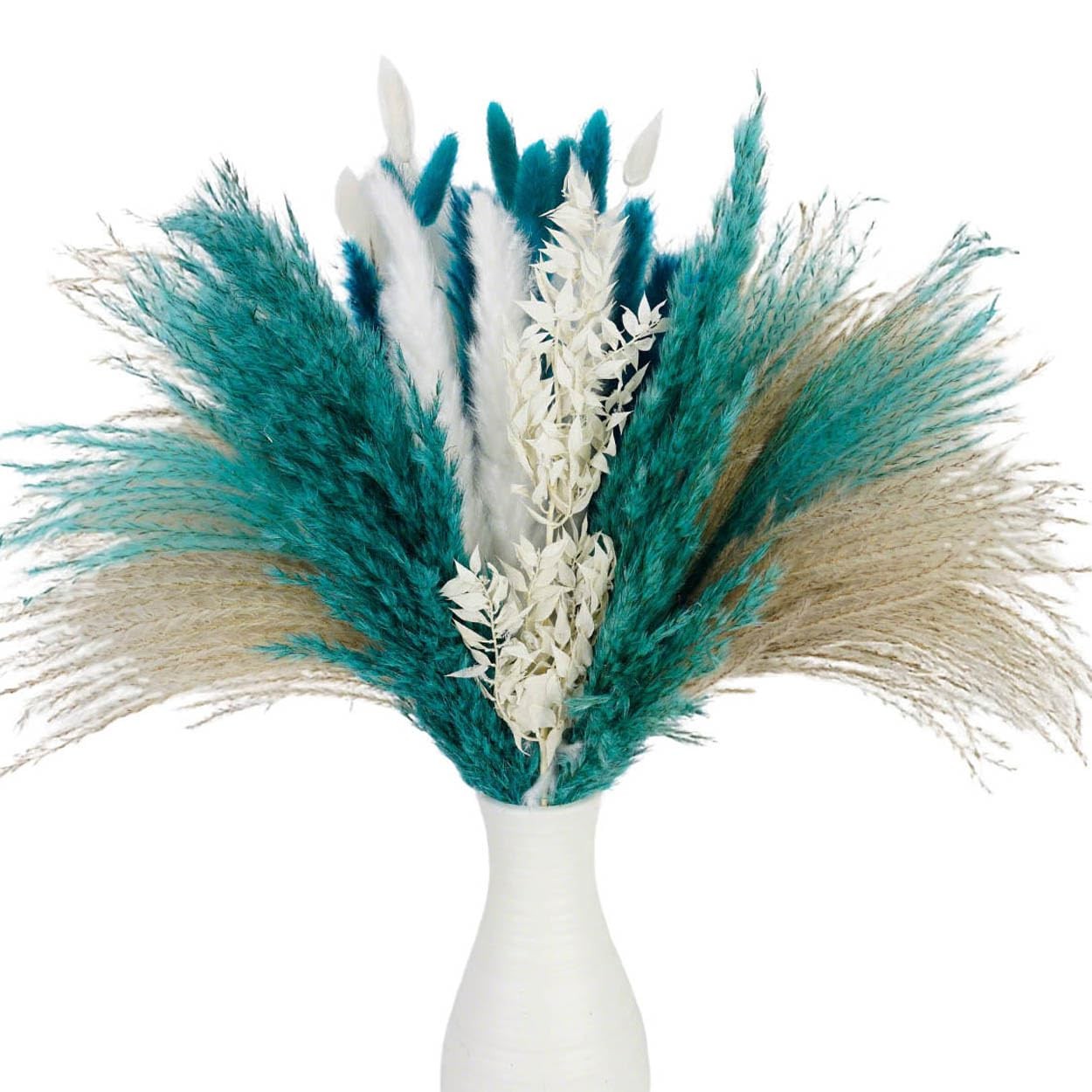 Pampas Grass Dried Flowers for Vase, Boho Home Decor, Wedding Decorations (Mi…