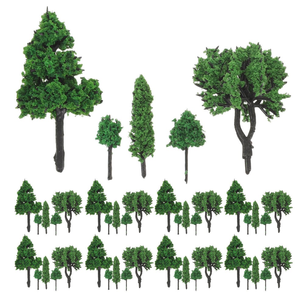 85 Pcs Mini Landscape Tree Model Bonsai Figurines Artificial Miniature
