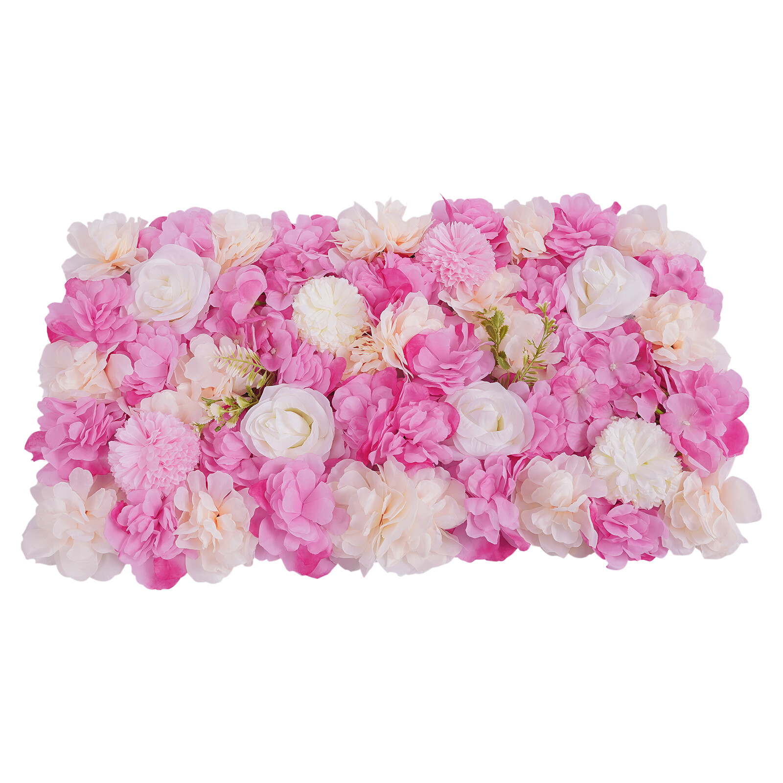 3D Flower Wall Panel-12pcs Artificial Flower Wall Background Silk Rose Mat