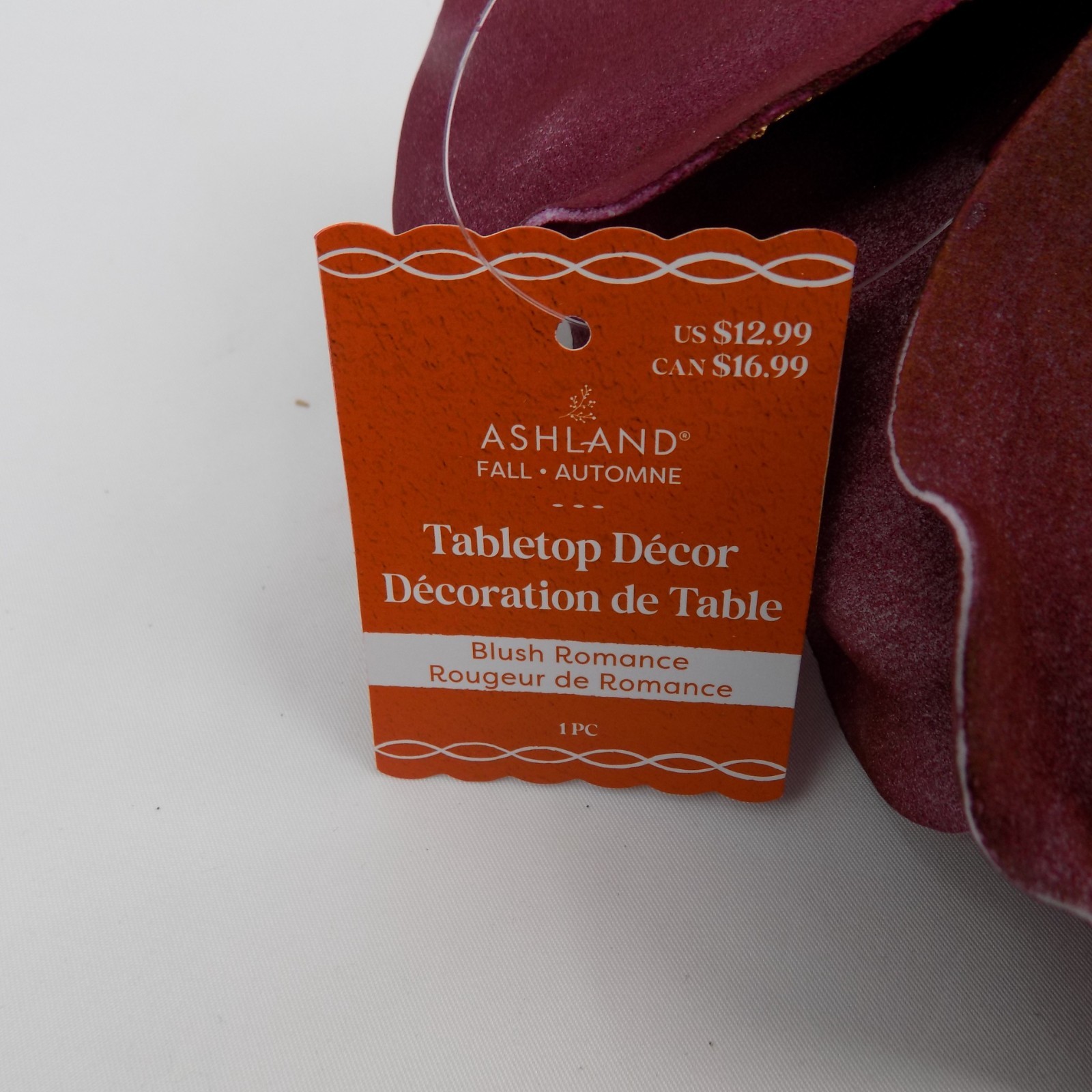 Ashland Blush Romance Burgundy Color Rose Flower Tabletop or Hanging Decor Foam