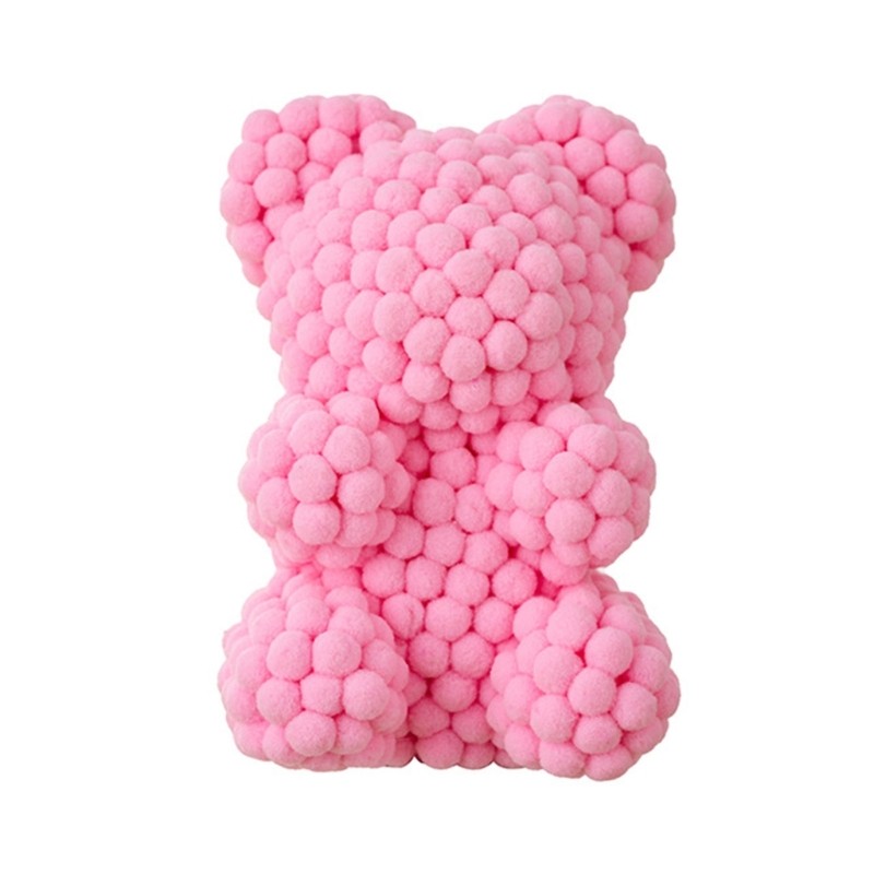 Soft Pink Foam Ball Doll Animal-shaped Doll Home Table Decoration for Children