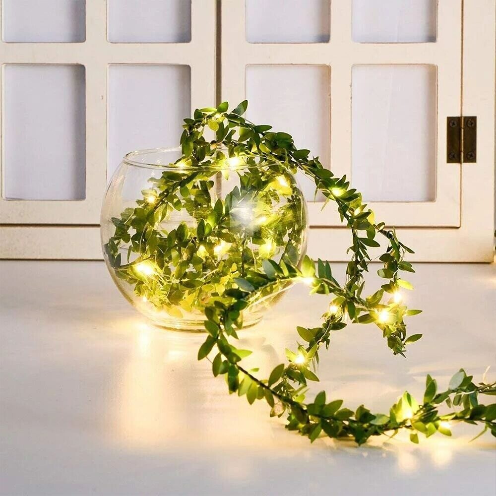 Best 5M Green Leaf Garland String lights for Christmas ,Weddings and Party Deco