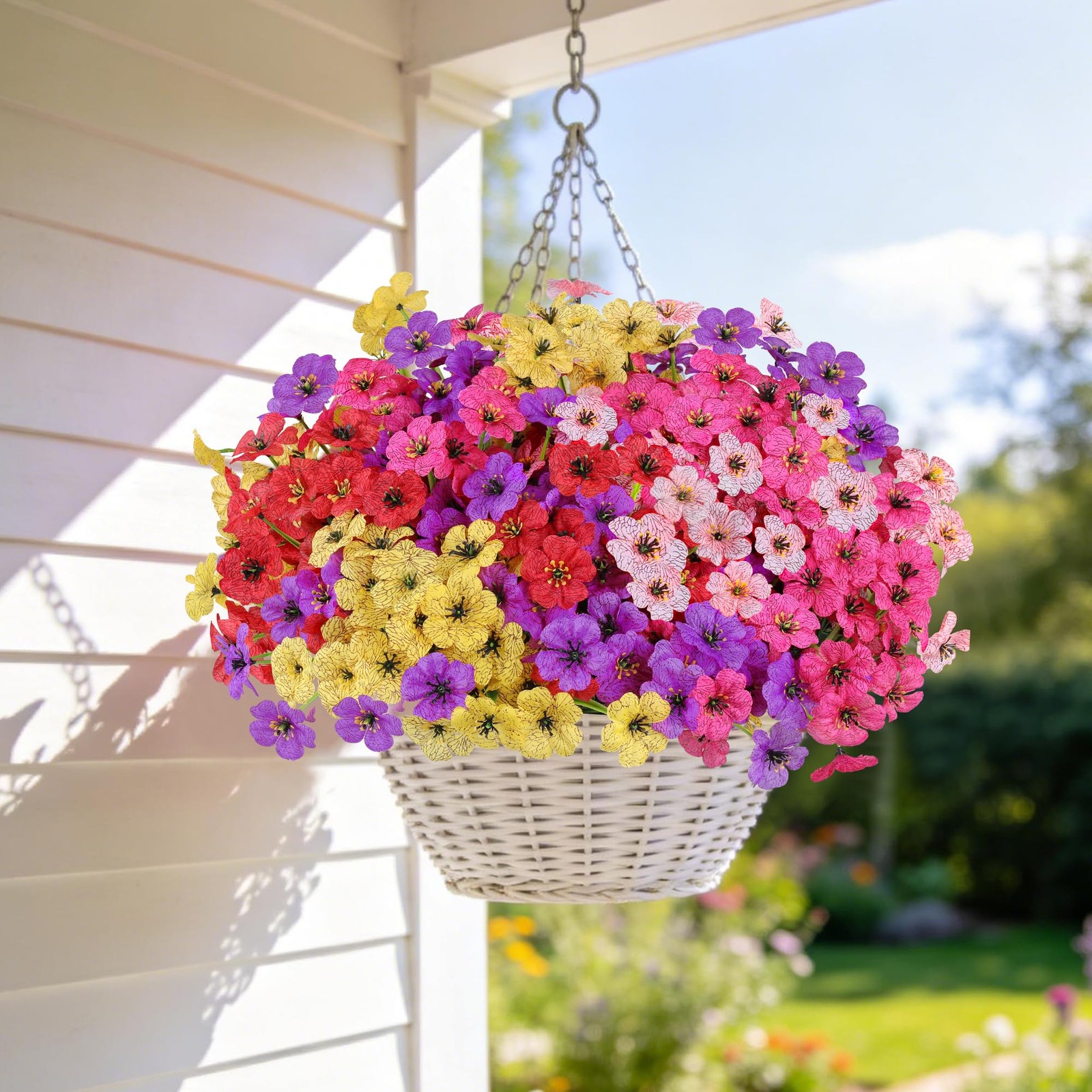 20 Bundles Artificial Flowers for Outdoor Outside Spring Summer Decoration UV…