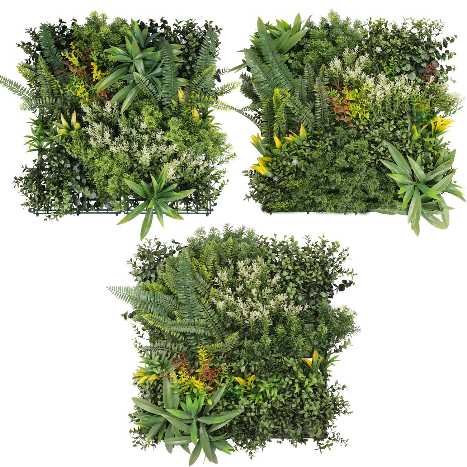 20″ x 20″ Artificial Plant Fence Panel Wall Decor Grass Mixed Home Garden Decor